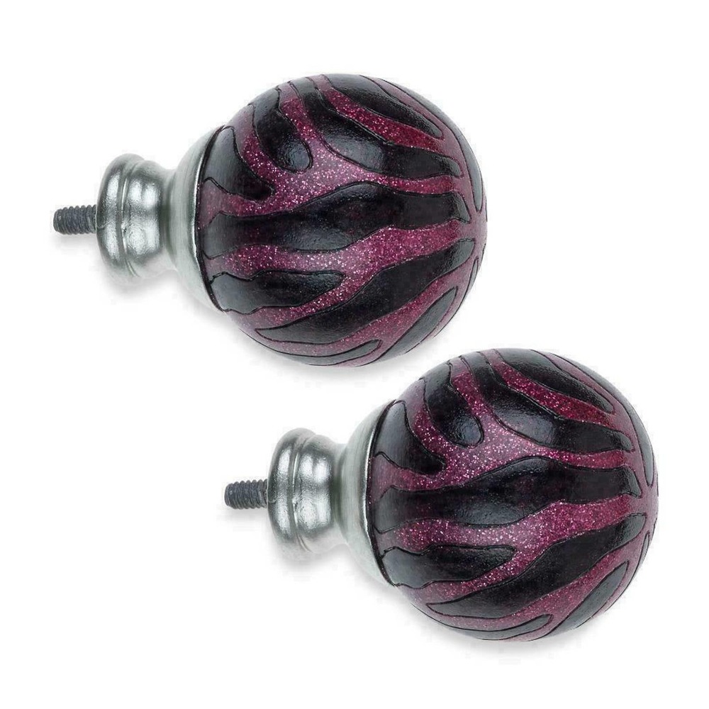 Cambria My Room Finial Glitter Zebra Black/Pink